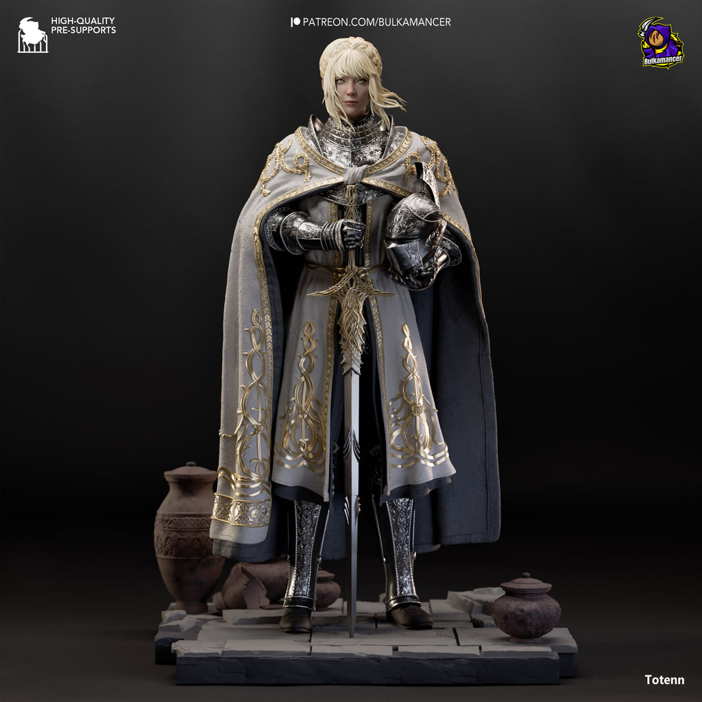 Golden Oath Knight Resin Statue – Dark Fantasy Female Paladin Figure –  Model Kit