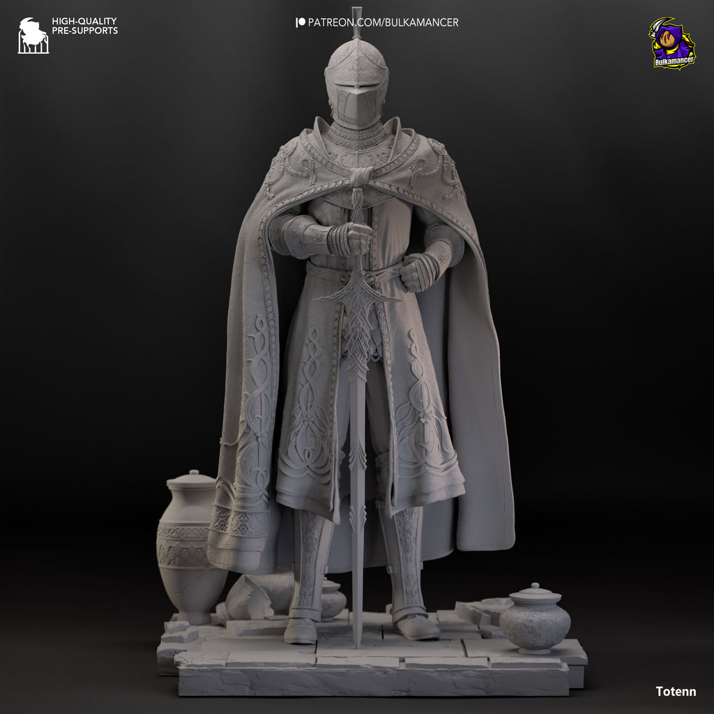 Golden Oath Knight Resin Statue – Dark Fantasy Female Paladin Figure –  Model Kit