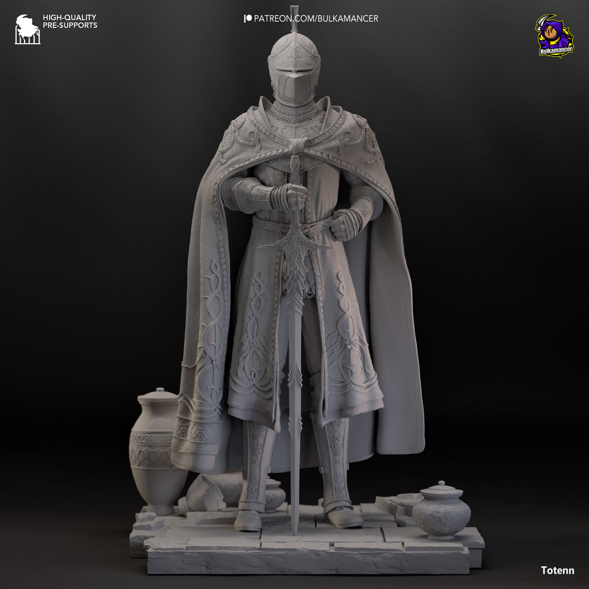 Golden Oath Knight Resin Statue – Dark Fantasy Female Paladin Figure –  Model Kit