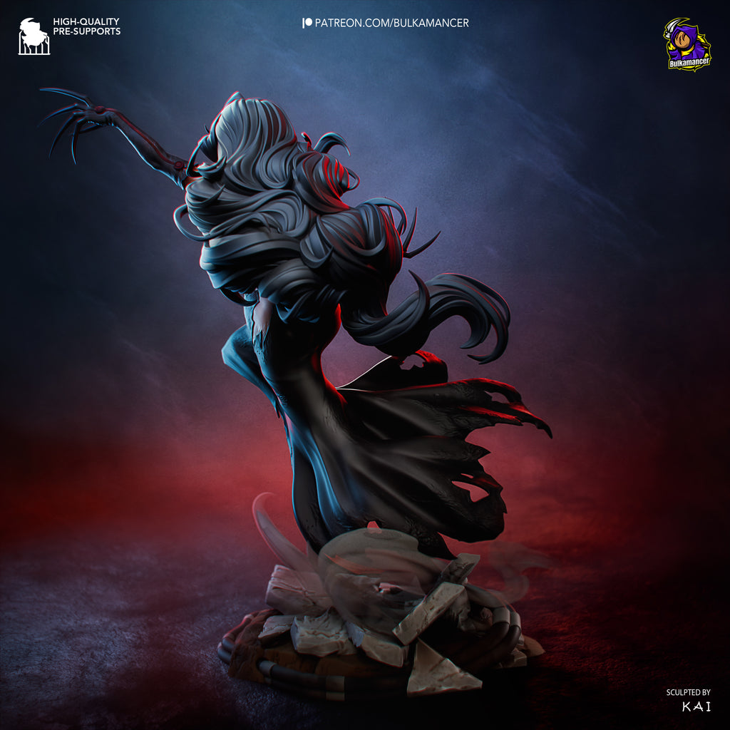 Gothic Dark Sorceress Resin Statue – Elegant Anime Villainess Figure –  Model Kit