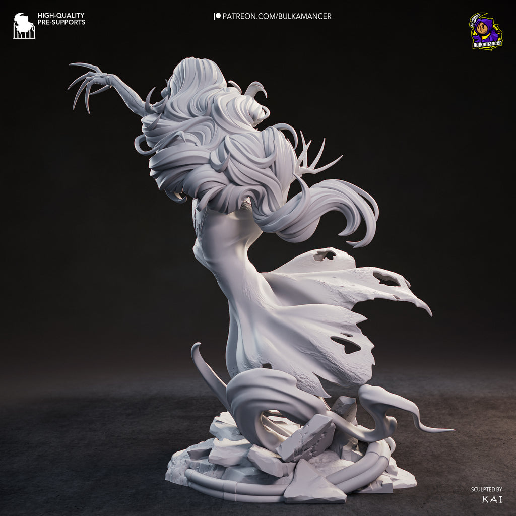 Gothic Dark Sorceress Resin Statue – Elegant Anime Villainess Figure –  Model Kit