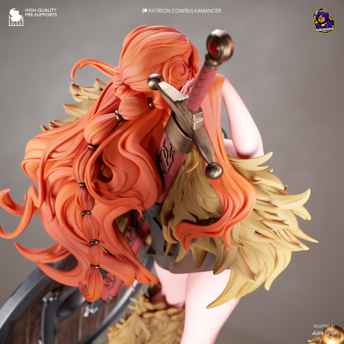 Tropical Pirate Navigator Resin Statue – Orange Haired Adventurer Figure – Model Kit – High Detail Collectible