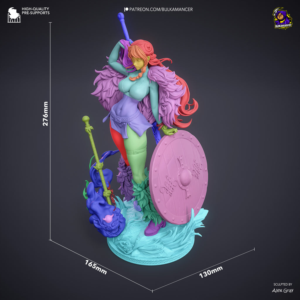 Tropical Pirate Navigator Resin Statue – Orange Haired Adventurer Figure – Model Kit – High Detail Collectible