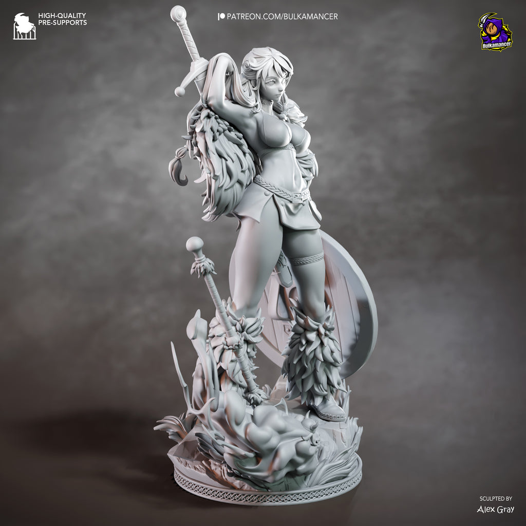 Tropical Pirate Navigator Resin Statue – Orange Haired Adventurer Figure – Model Kit – High Detail Collectible