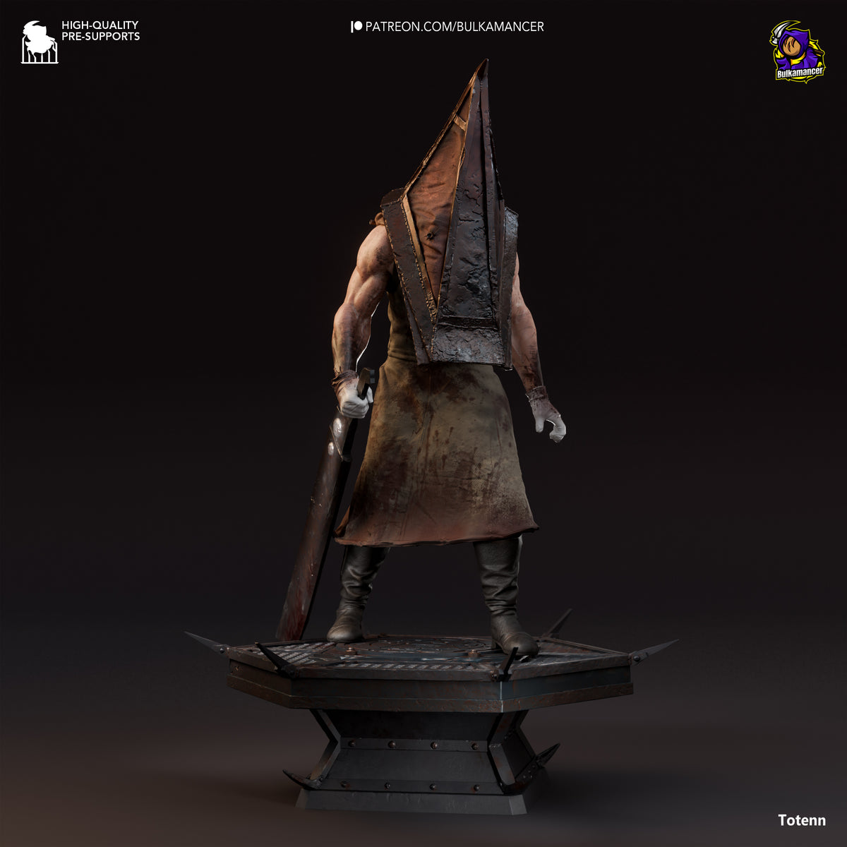 Triangle Helm Executioner Resin Statue – Dark Horror Monster Figure – Model Kit – High Detail Collector Display Piece