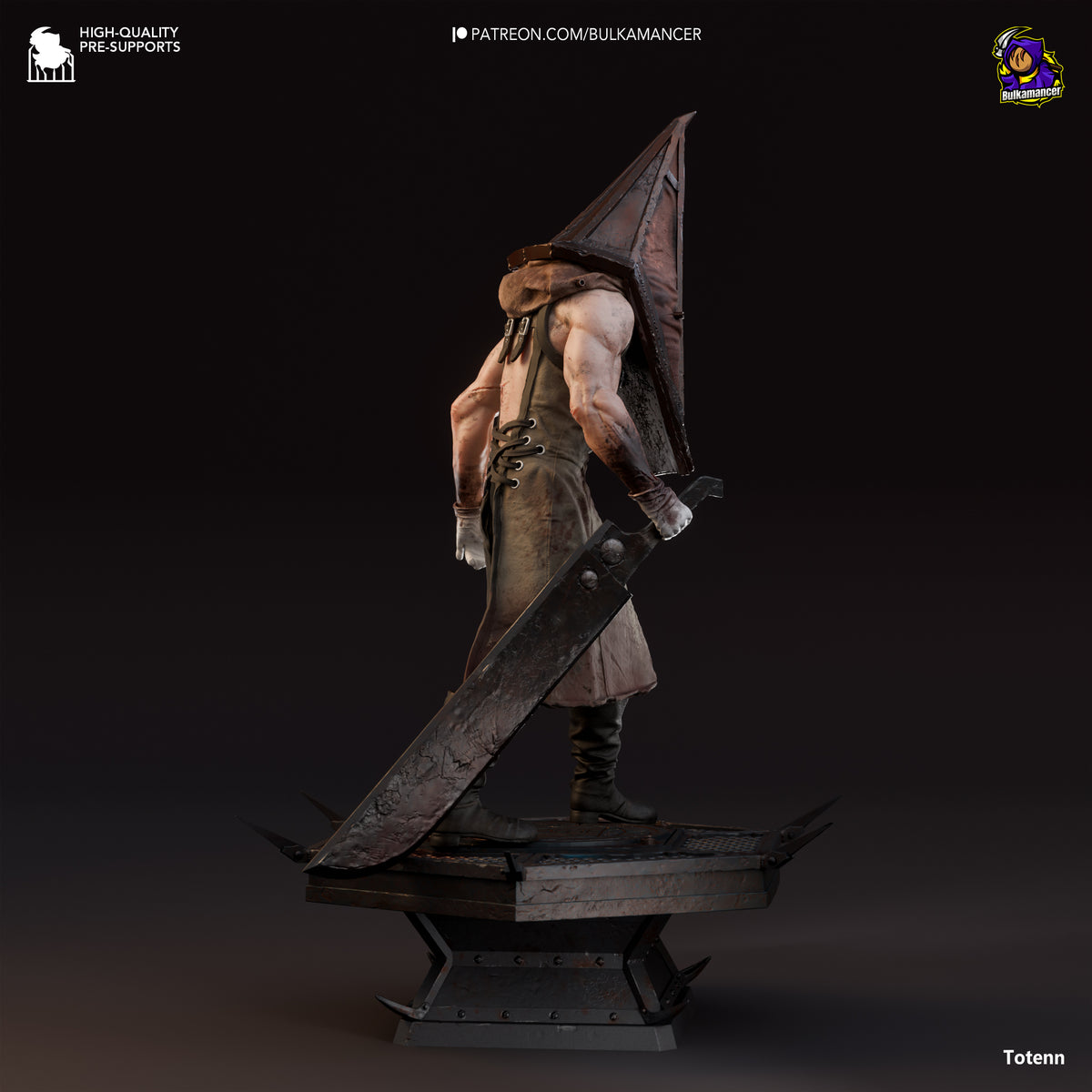 Triangle Helm Executioner Resin Statue – Dark Horror Monster Figure – Model Kit – High Detail Collector Display Piece