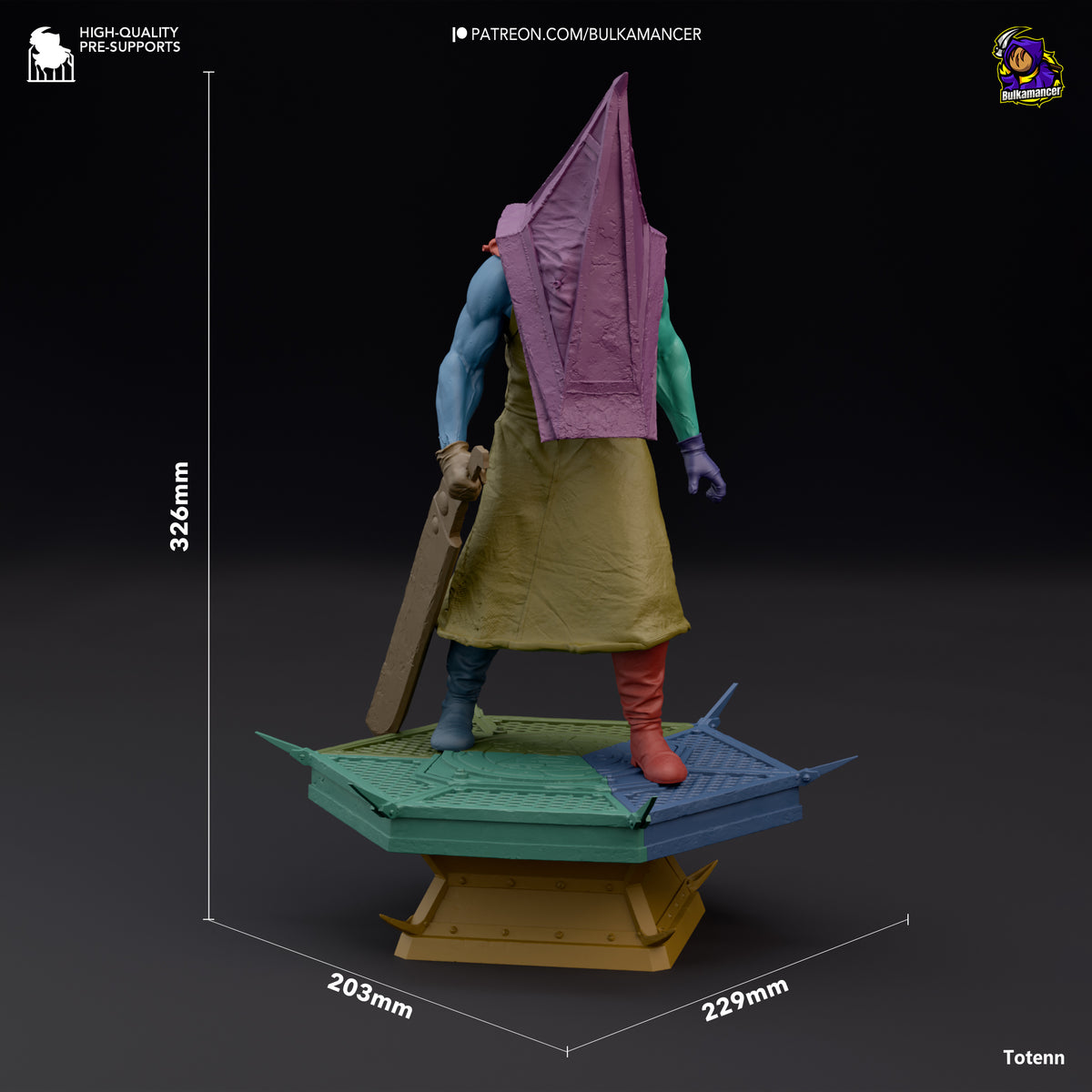 Triangle Helm Executioner Resin Statue – Dark Horror Monster Figure – Model Kit – High Detail Collector Display Piece