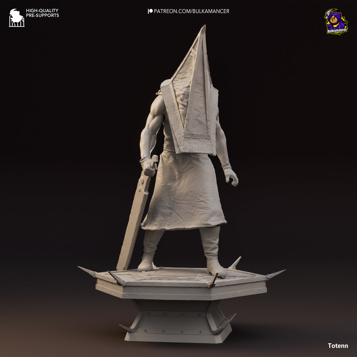 Triangle Helm Executioner Resin Statue – Dark Horror Monster Figure – Model Kit – High Detail Collector Display Piece