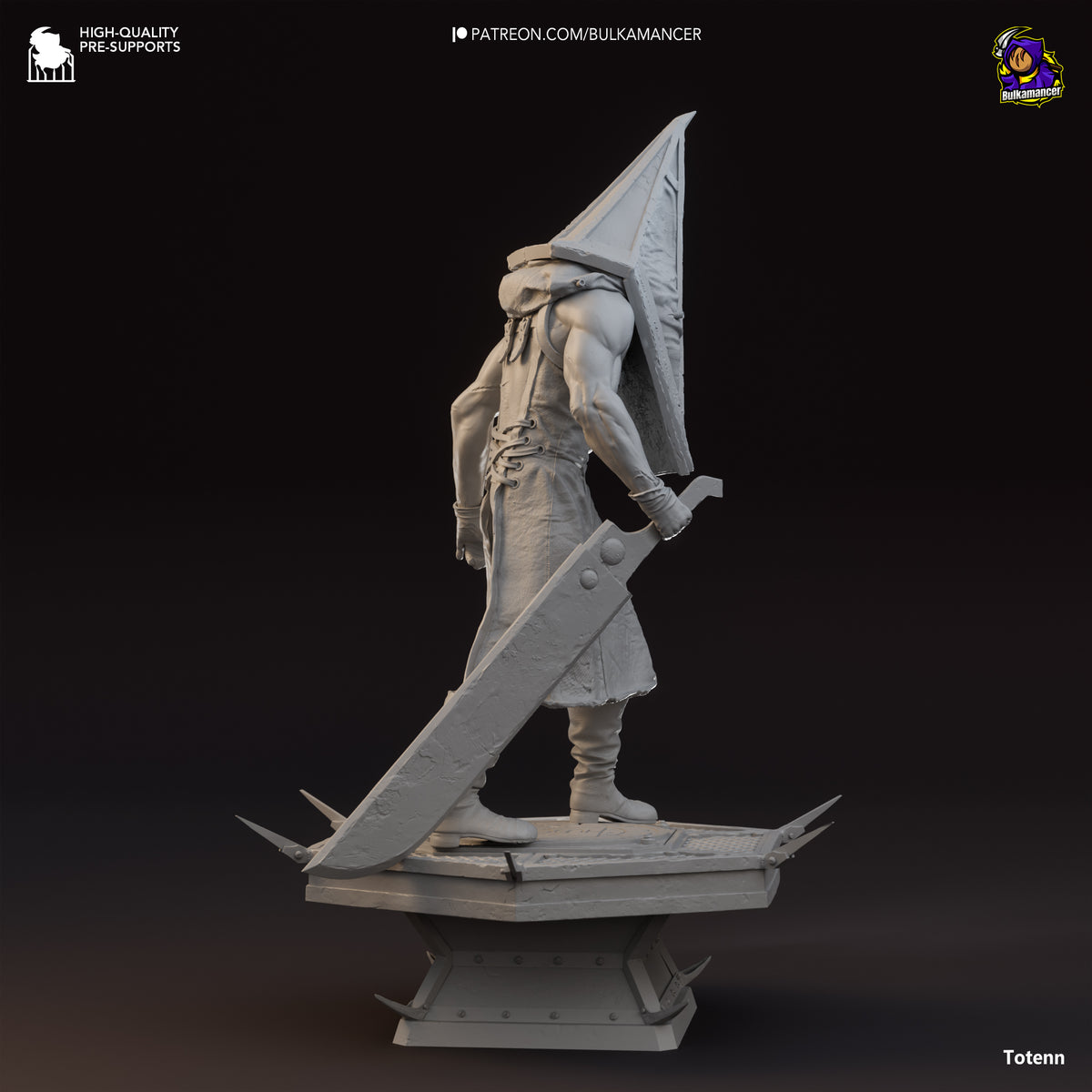 Triangle Helm Executioner Resin Statue – Dark Horror Monster Figure – Model Kit – High Detail Collector Display Piece