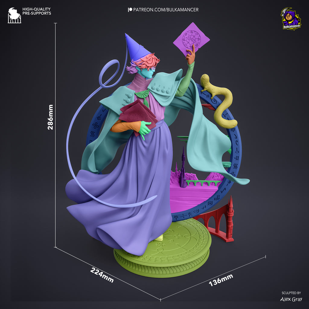 Mystic Wizard Mentor Resin Statue – Magical Fantasy Mage Figure – Model Kit – High Detail Collectible