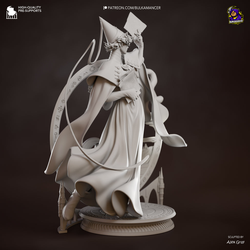 Mystic Wizard Mentor Resin Statue – Magical Fantasy Mage Figure – Model Kit – High Detail Collectible