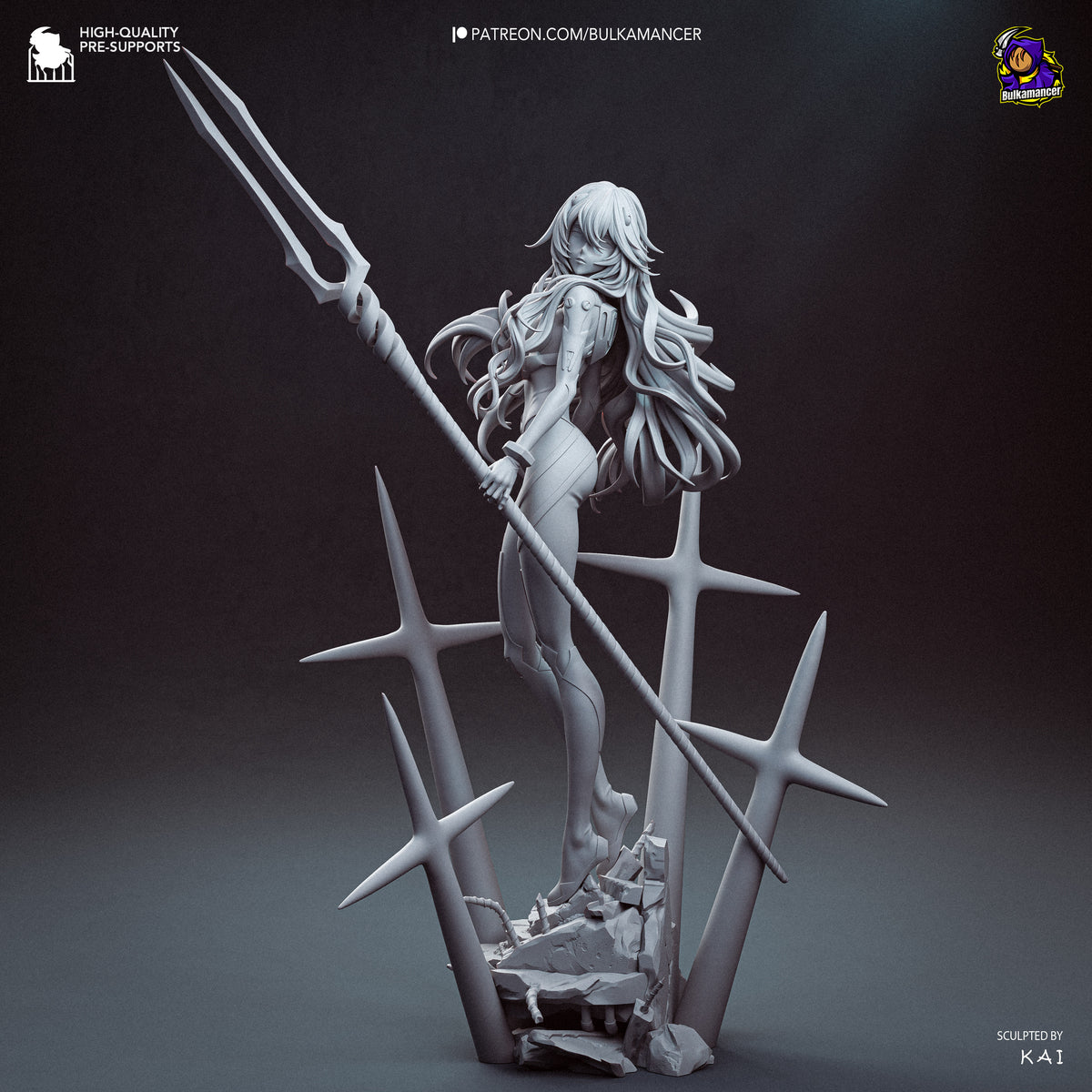 Azure Mecha Pilot Resin Statue – Sci Fi Female Pilot Figure – Model Kit – High Detail Collectible