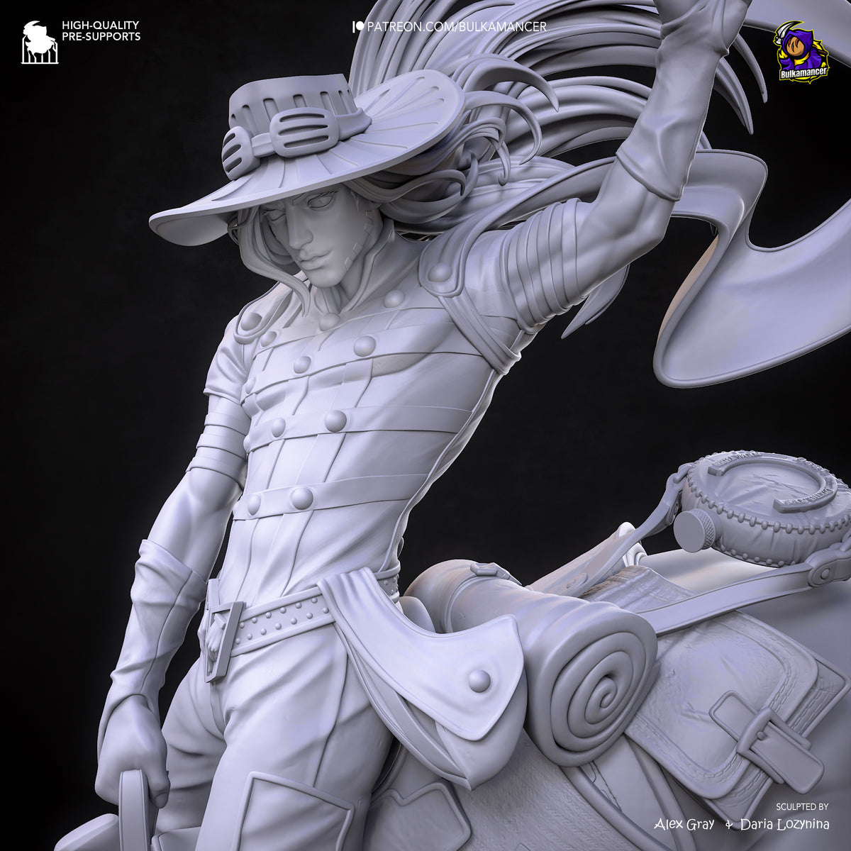 Elegant Western Warrior Resin Figure – Garage Kit – Fantasy Collectible
