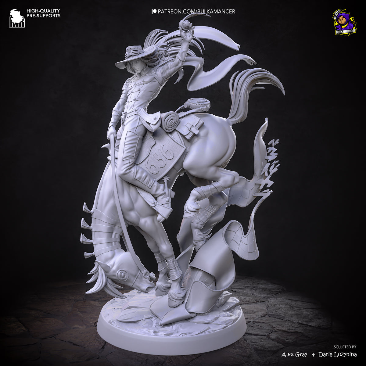 Elegant Western Warrior Resin Figure – Garage Kit – Fantasy Collectible