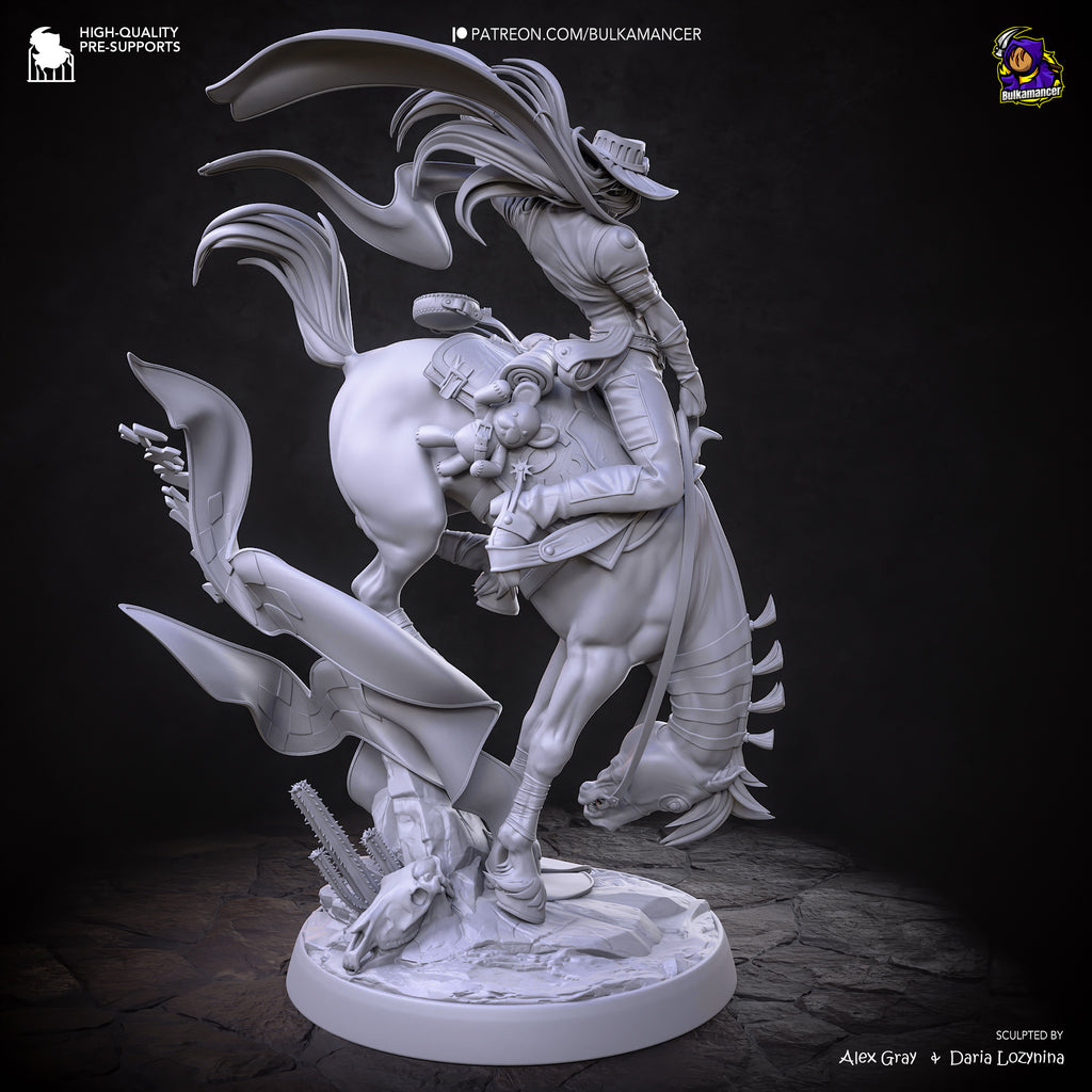 Elegant Western Warrior Resin Figure – Garage Kit – Fantasy Collectible