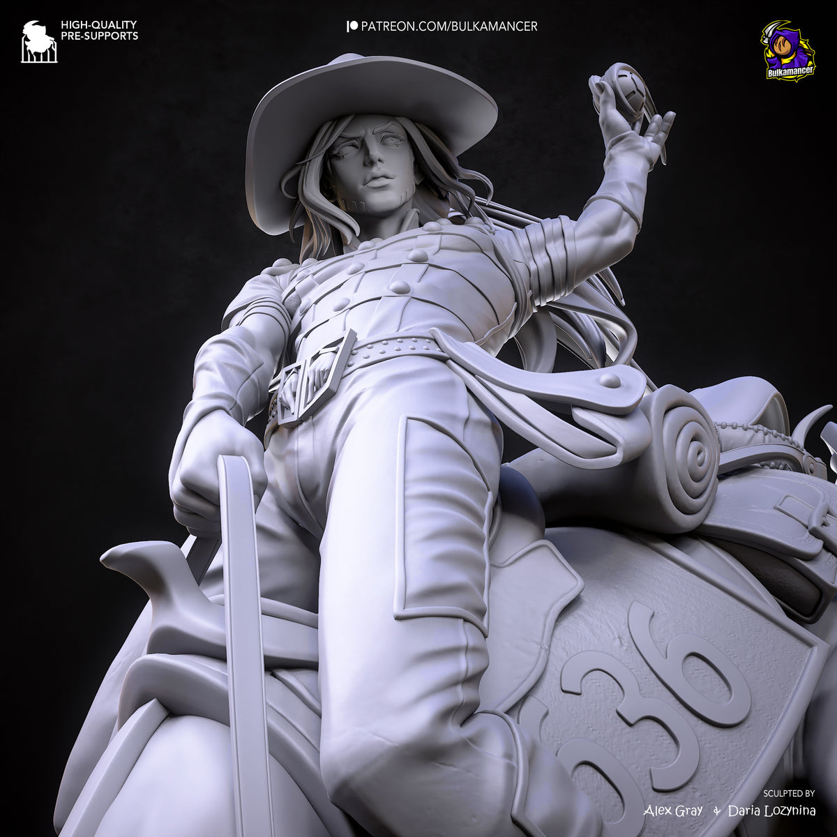 Elegant Western Warrior Resin Figure – Garage Kit – Fantasy Collectible
