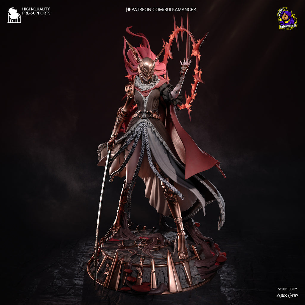 Scarlet Valkyrie Resin Statue – Armored Female Warrior Figure – High Detail Collector Display Piece