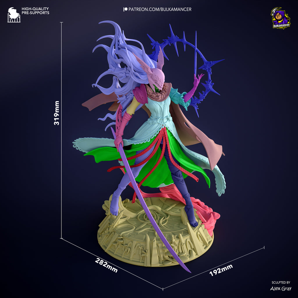 Scarlet Valkyrie Resin Statue – Armored Female Warrior Figure – High Detail Collector Display Piece