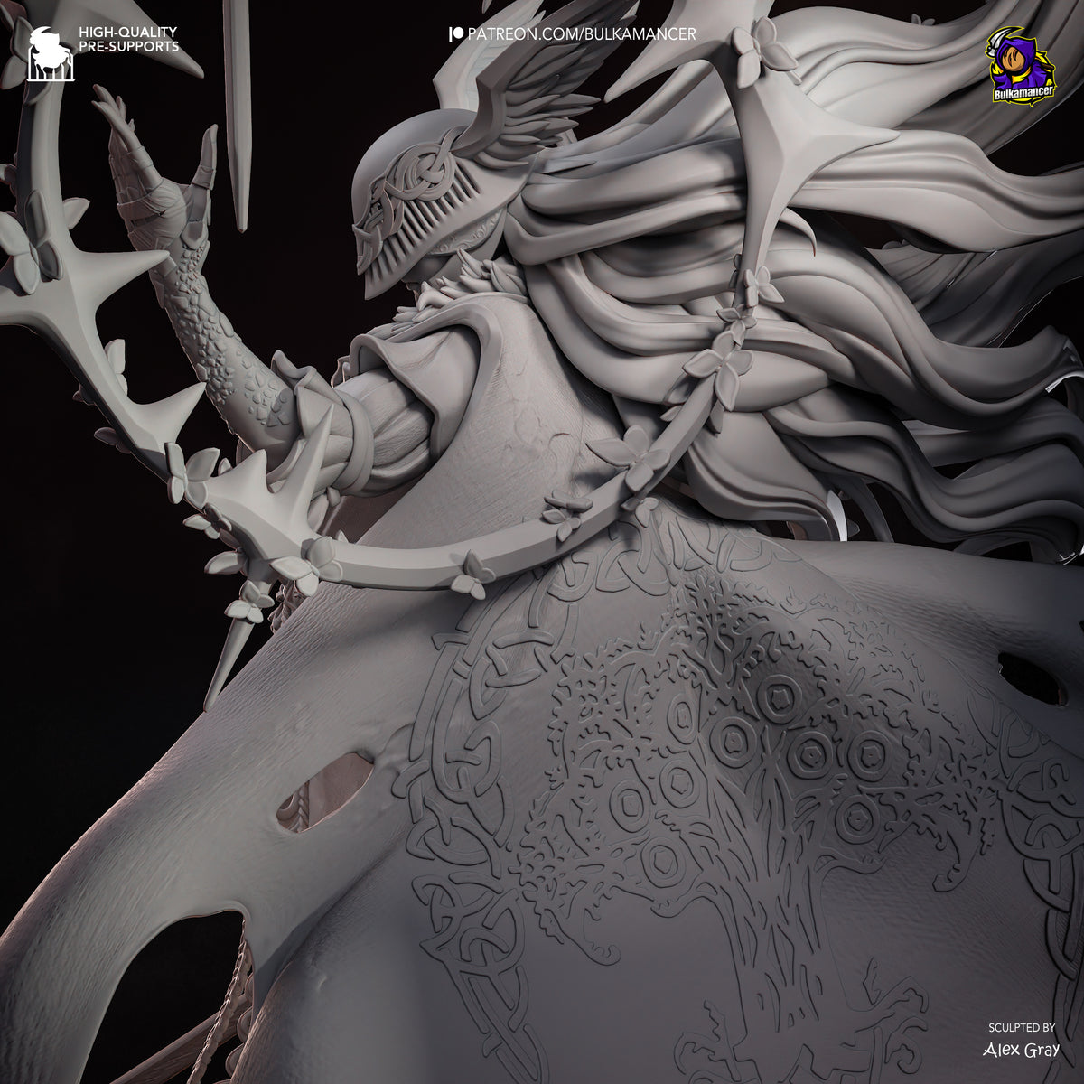 Scarlet Valkyrie Resin Statue – Armored Female Warrior Figure – High Detail Collector Display Piece