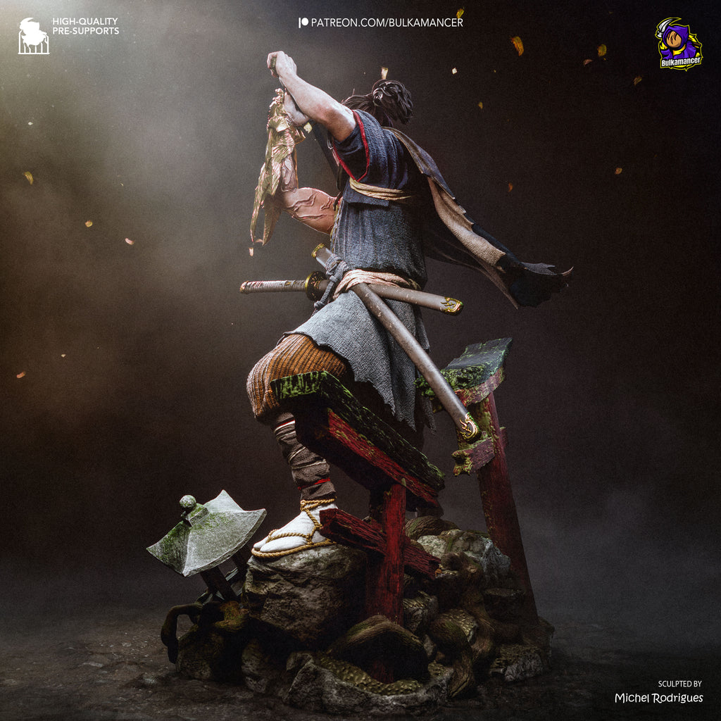 Wandering Samurai Resin Statue – Japanese Ronin Swordsman Figure –  Model Kit