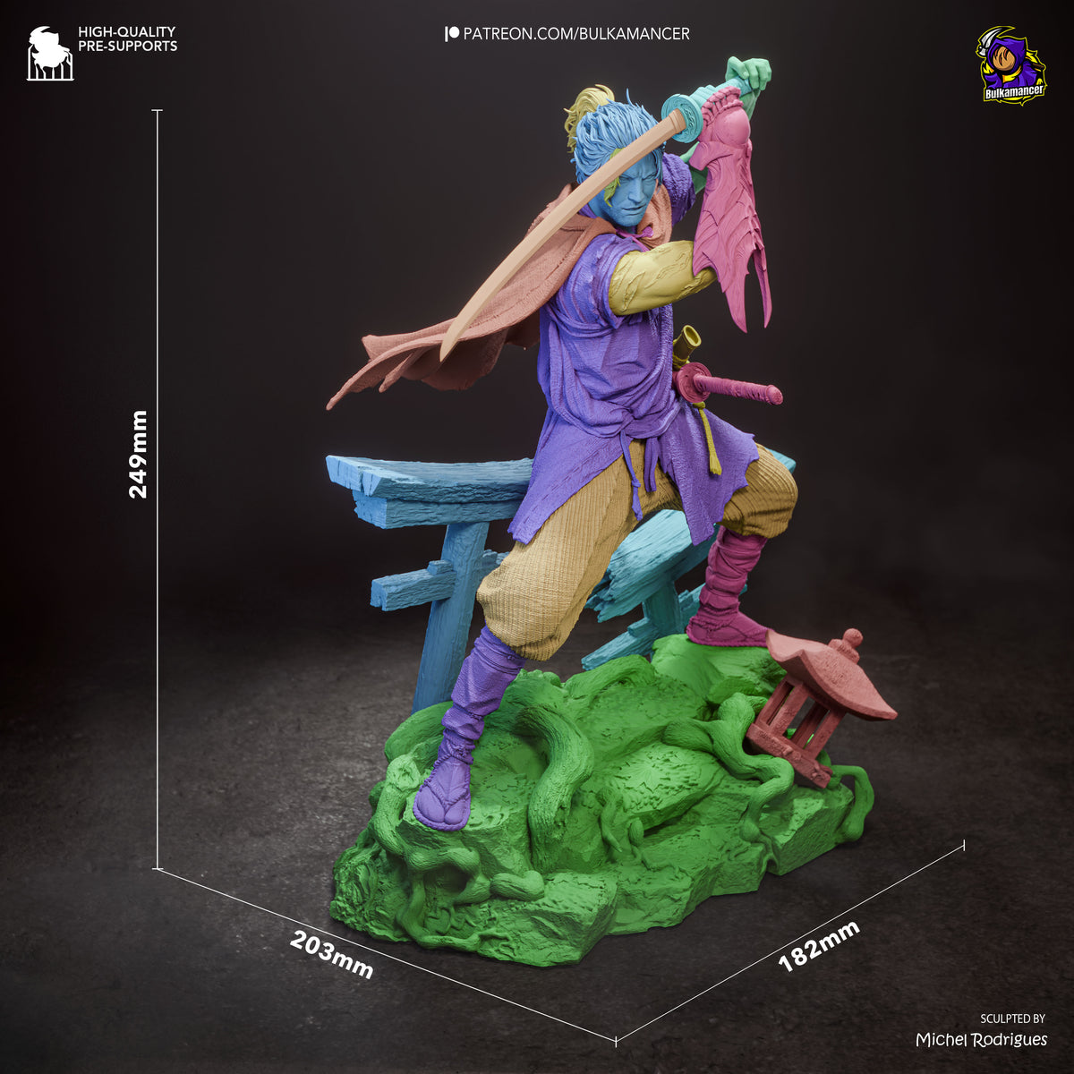 Wandering Samurai Resin Statue – Japanese Ronin Swordsman Figure –  Model Kit