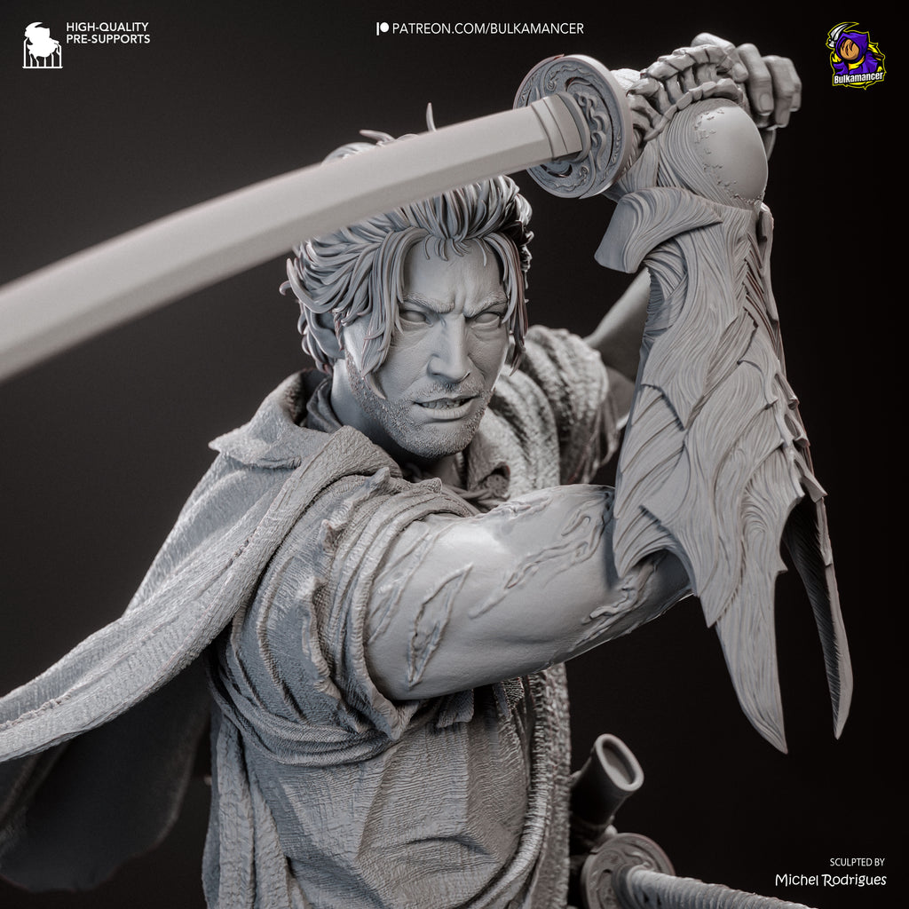 Wandering Samurai Resin Statue – Japanese Ronin Swordsman Figure –  Model Kit