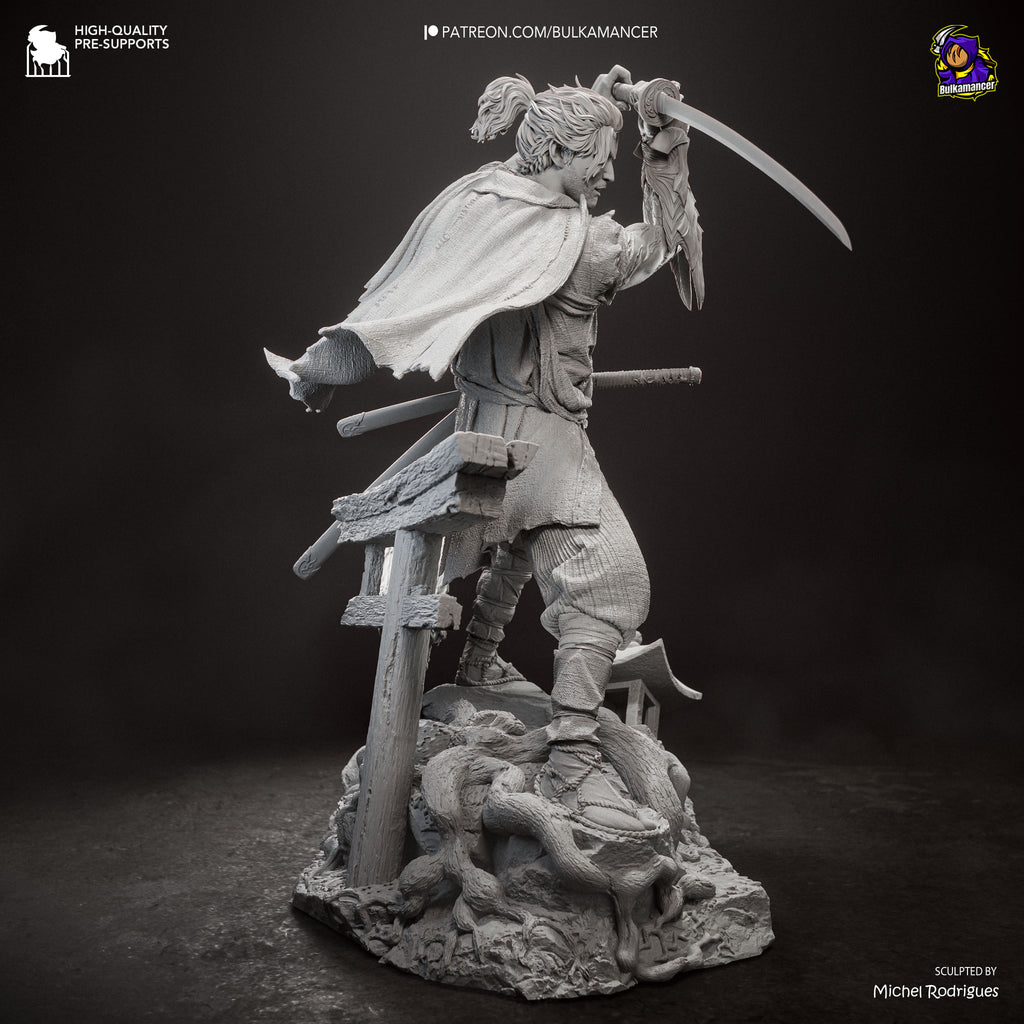 Wandering Samurai Resin Statue – Japanese Ronin Swordsman Figure –  Model Kit