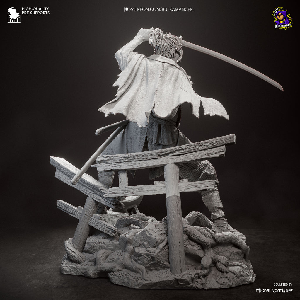 Wandering Samurai Resin Statue – Japanese Ronin Swordsman Figure –  Model Kit