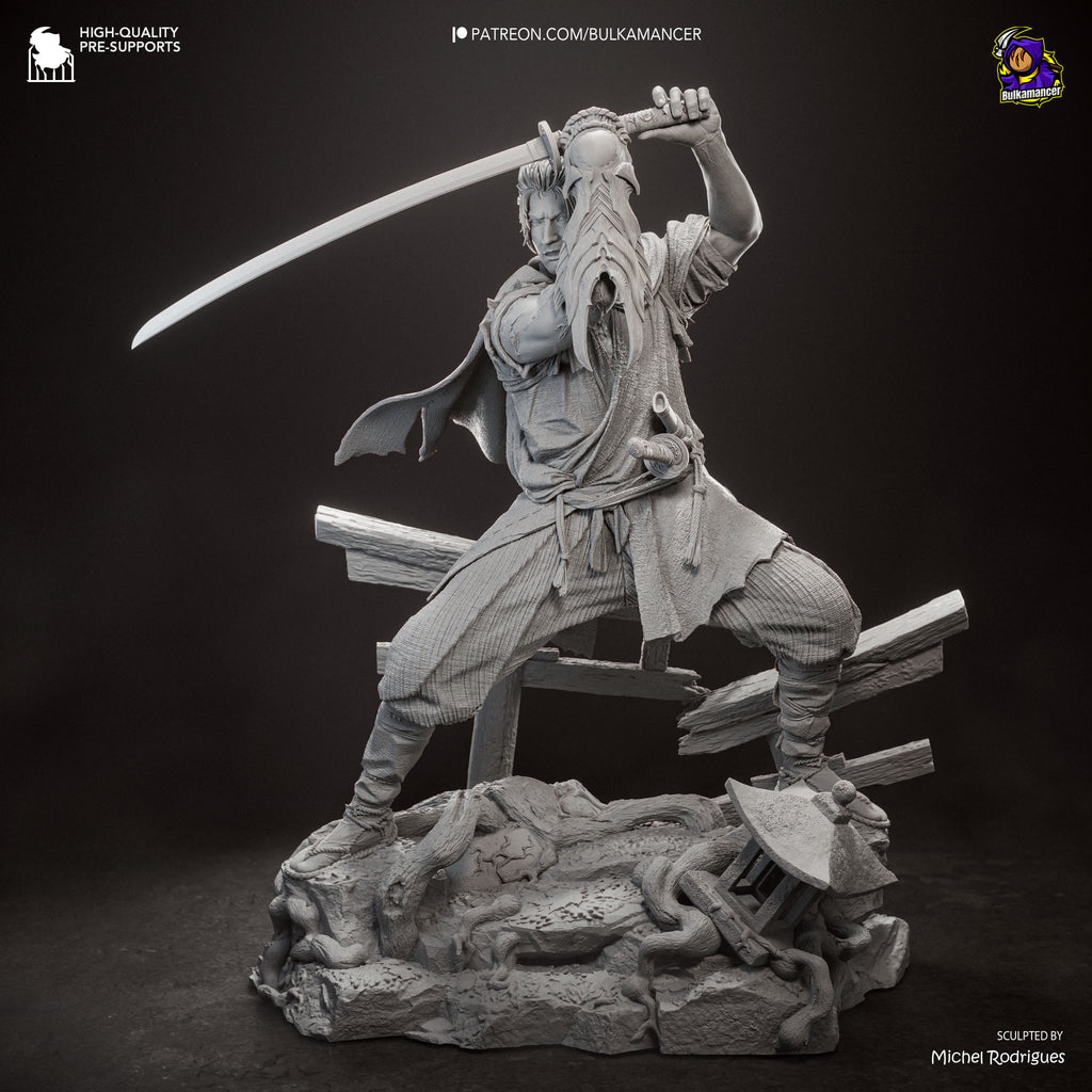 Wandering Samurai Resin Statue – Japanese Ronin Swordsman Figure –  Model Kit