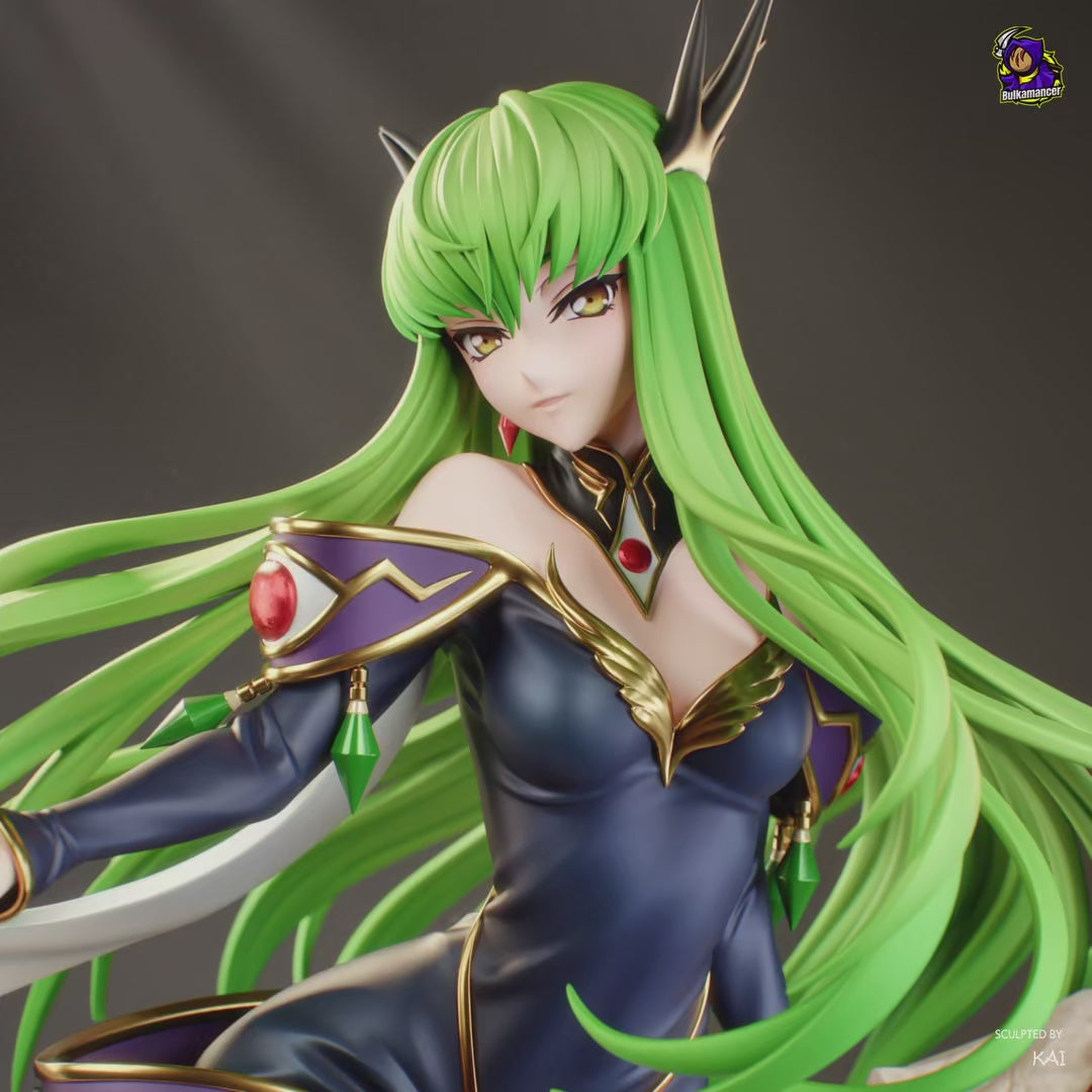 Mystic Green Haired Witch Anime Figure – Resin Statue Model Kit Display Piece