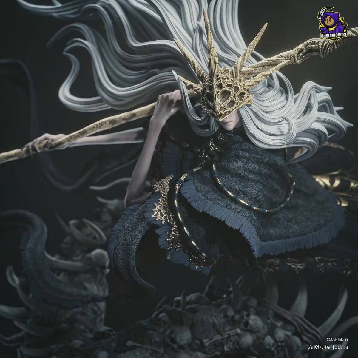 Abyssal Devourer Resin Statue – Dark Fantasy Monster Mage Figure – Resin Model Kit