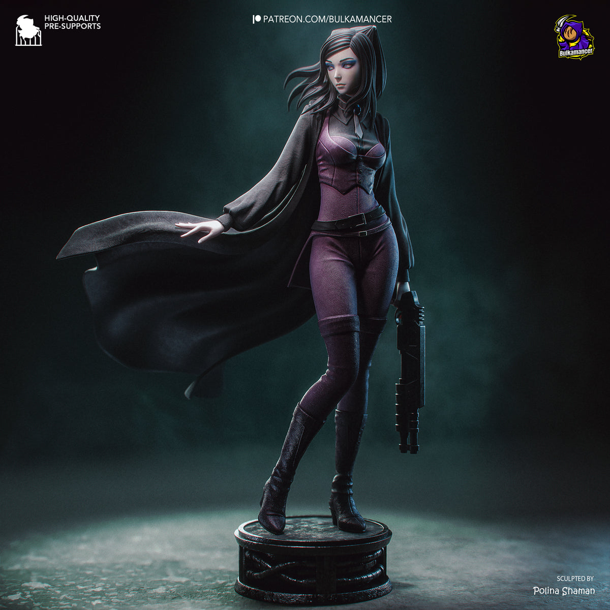 Cyberpunk Gothic Maiden Resin Statue – Model Kit (1/8 Scale)