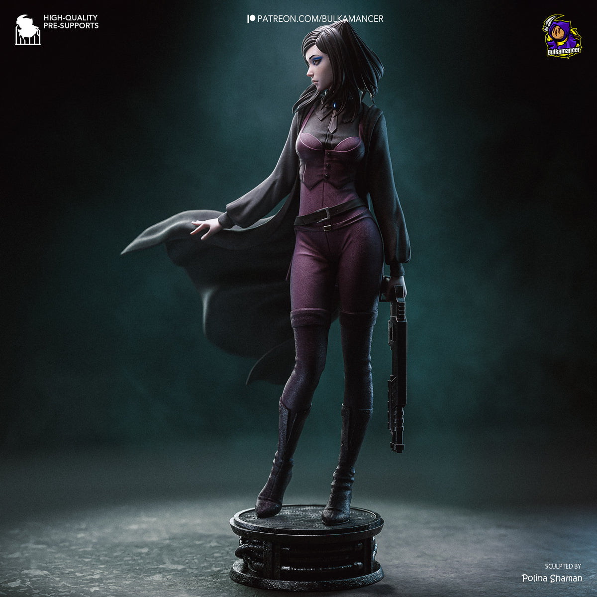 Cyberpunk Gothic Maiden Resin Statue – Model Kit (1/8 Scale)