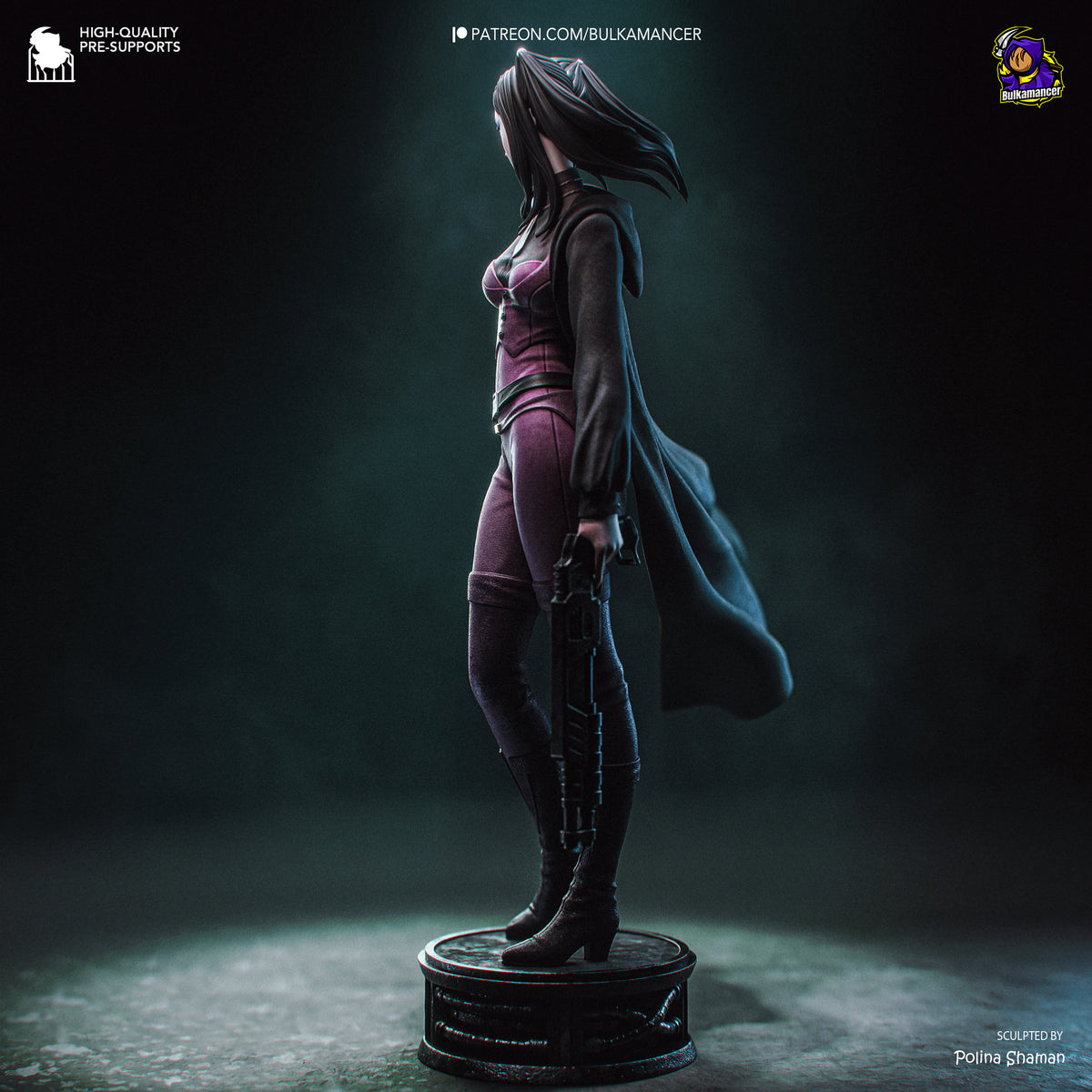 Cyberpunk Gothic Maiden Resin Statue – Model Kit (1/8 Scale)