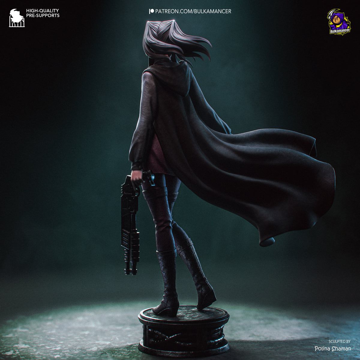 Cyberpunk Gothic Maiden Resin Statue – Model Kit (1/8 Scale)