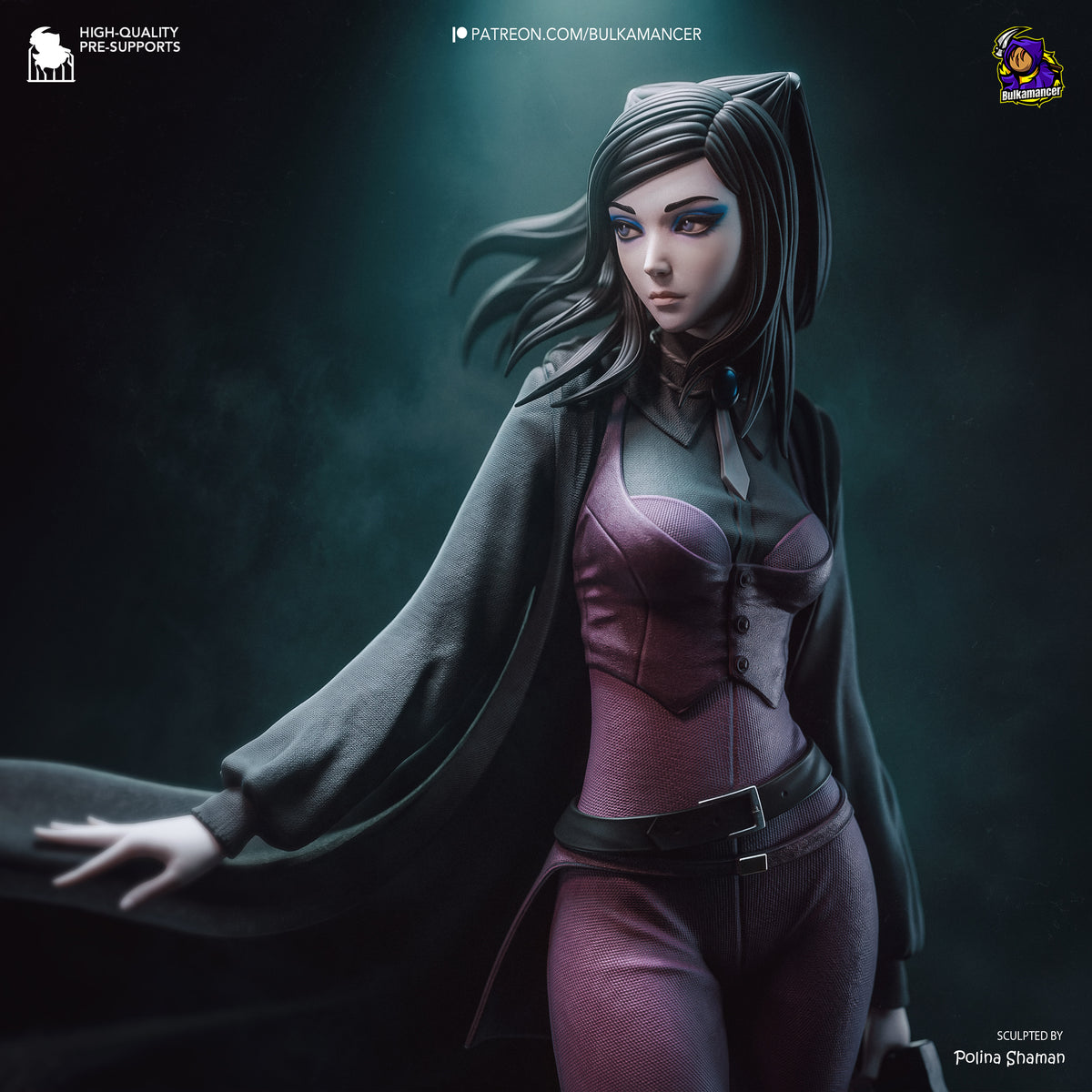 Cyberpunk Gothic Maiden Resin Statue – Model Kit (1/8 Scale)