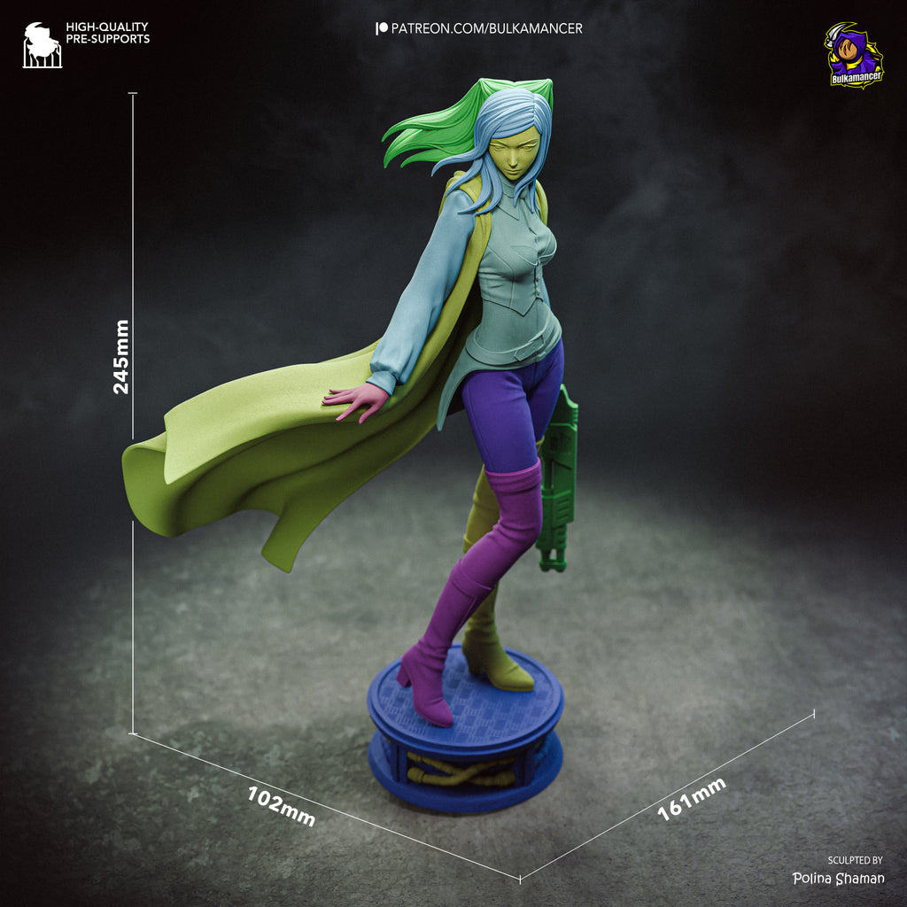 Cyberpunk Gothic Maiden Resin Statue – Model Kit (1/8 Scale)