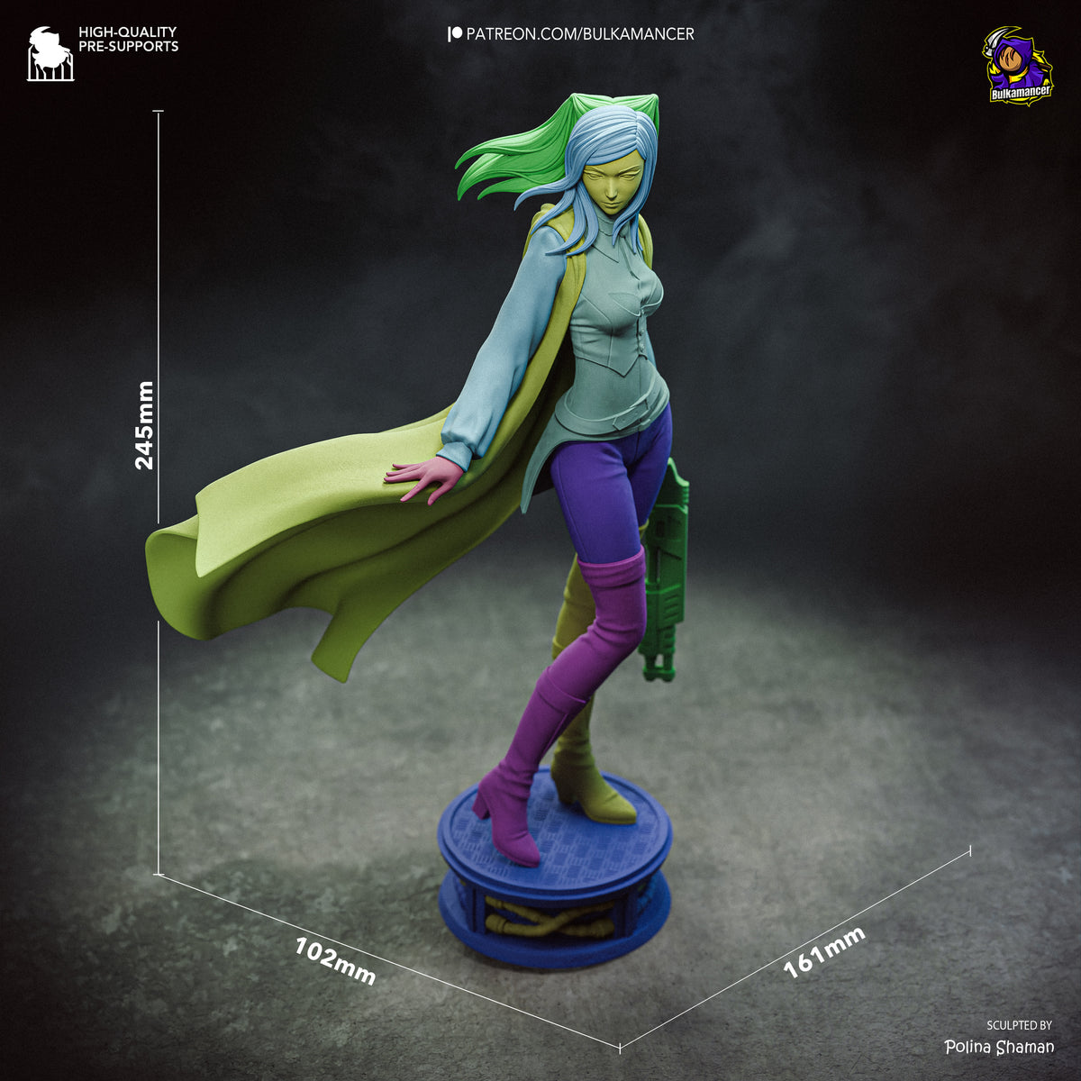 Cyberpunk Gothic Maiden Resin Statue – Model Kit (1/8 Scale)