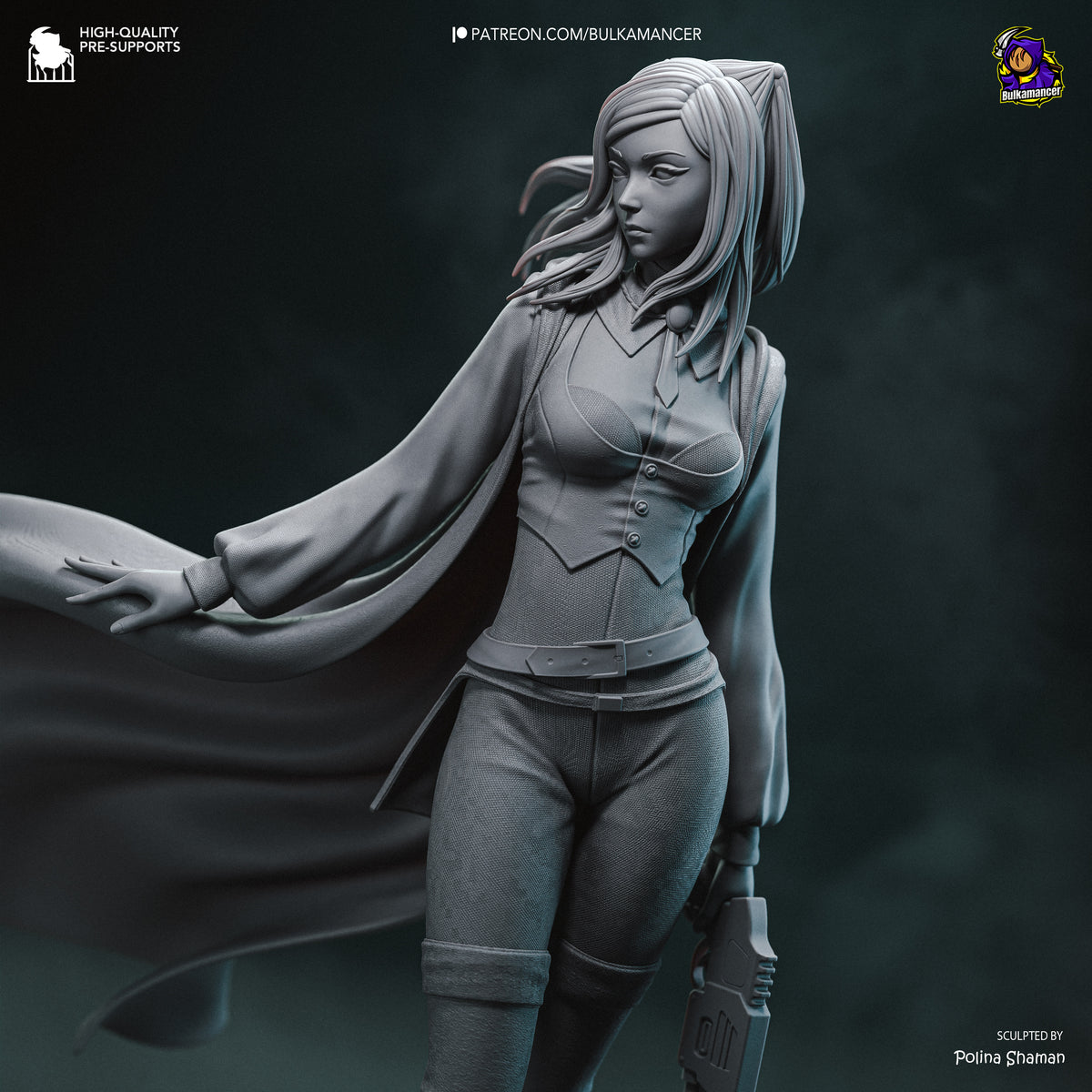 Cyberpunk Gothic Maiden Resin Statue – Model Kit (1/8 Scale)