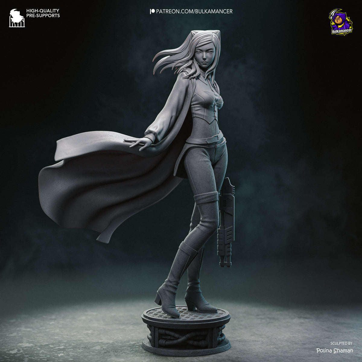 Cyberpunk Gothic Maiden Resin Statue – Model Kit (1/8 Scale)